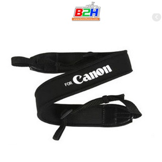 CAMERA NECK STRAP FOR CANON BLACK (โลโก้ขาว) สายคล้องกล้อง