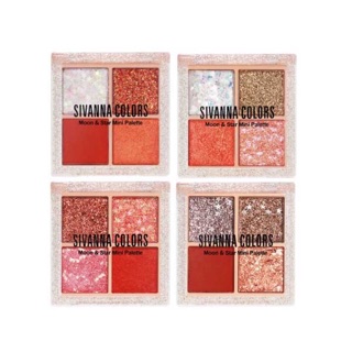 ♦️ส่งด่วน | ถูก | ของแท้ ♦️Sivanna Moon &amp; Star Mini Palette #HF6040 : ซิวานน่า  อายแชโดว์ มินิ พาเลท