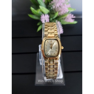 นาฬิกา Casio รุ่น LTP-1169N-9A นาฬิกาข้อมือสำหรับคุณผู้หญิง สายแสตนเลสสีทอง หน้าปัดทอง ของแท้รับประกันสินค้า1ปี