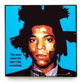 Jean Michel Basquiat #1 ฌอง มิเชล บาสเกีย ศิลปิน Graffiti กราฟฟิตี้ รูปภาพ​ติด​ผนัง​ pop art​ กรอบรูป​​ ของขวัญ​