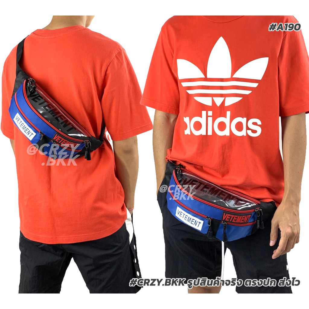 CRZY.BKK • A190 กระเป๋าคาดอก คาดเอว crzy.bkk ซิป 5 ช่อง (มีหลายสี)