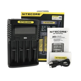 เครื่องชาร์จถ่านNitecore UMS4 3A ของแท้เช็คโค๊ดได้(สามารถชาร์จถ่าน21700มีวงจรได้)