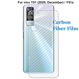 สติกเกอร์ฟิล์มคาร์บอน ปเองกันโทรศัพท์มือถือ สำหรับ Vivo V21 V21e Y72 5G Y51 2020 Y20s g Y50 Y30 Y20 Y20i Y20s Y31 Y12s X60 X50 V20 Pro SE