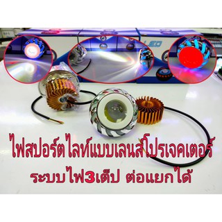 โคมไฟสปอร์ตไลท์ LED 10W-12V แสงขาว รุ่น ทรานฟอร์เมอร์เลนส์โปรเจคเตอร์