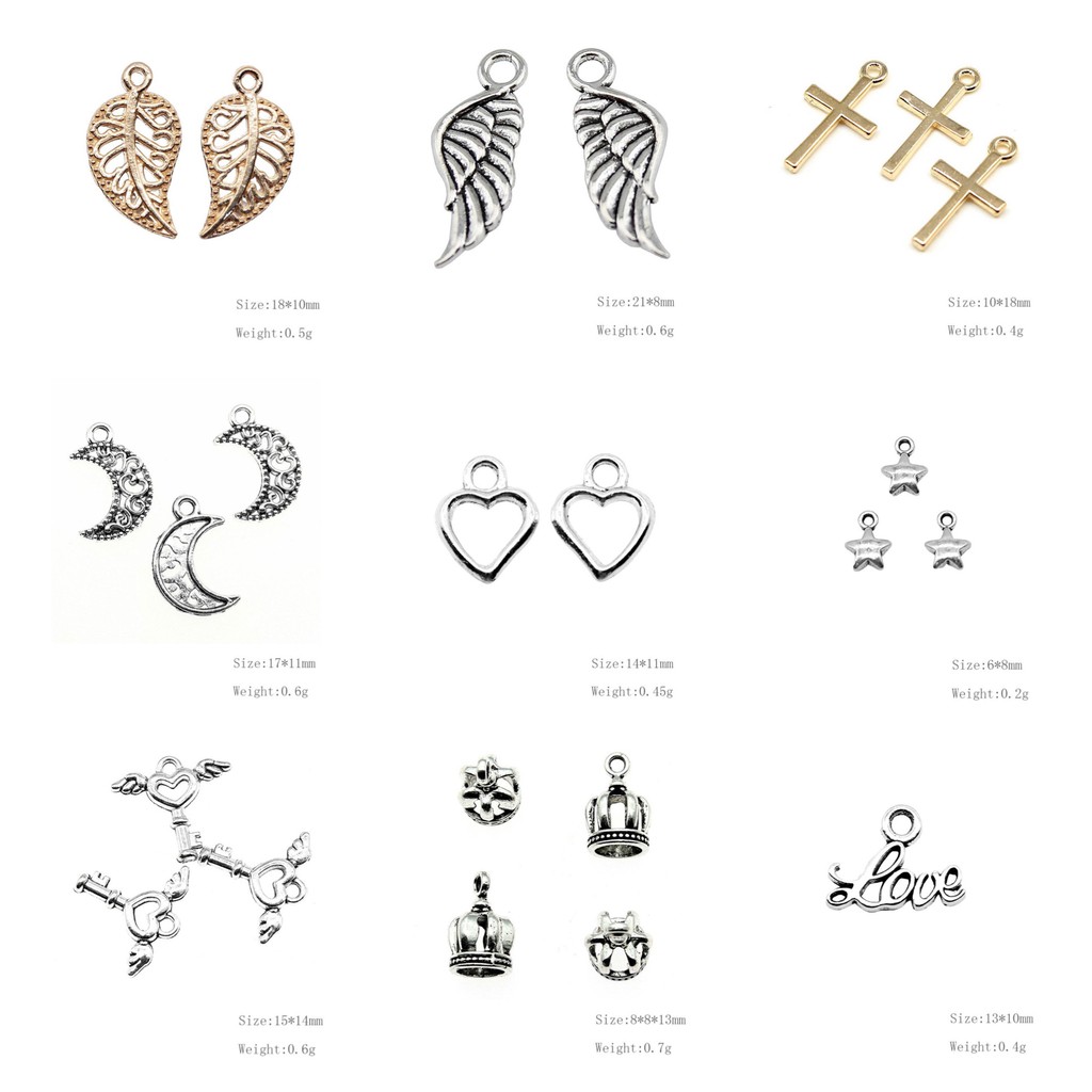 จี้ห้อยสีเงิน สีทอง (lot 2) ราคาต่อชิ้น จี้โลหะราคาถูก พร้อมส่ง missdiy