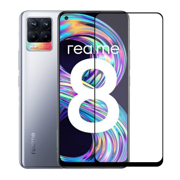CASE888 กระจกนิรภัย Full Realme 8 4G Full Cover 9D กาวเต็มกระจกป้องกันรอยขีดข่วน