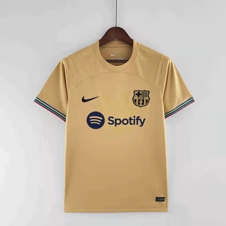 เสื้อฟุตบอล  Barcelona บาซ่า สีทอง Jersey Away 22-23 เกรด AAA