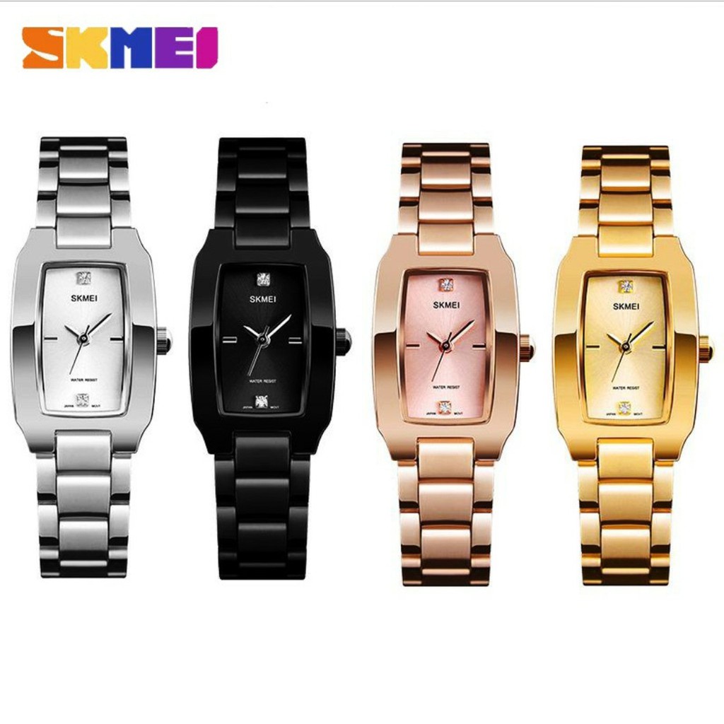 นาฬิกาข้อมือเด็ก นาฬิกาผู้หญิง SKMEI 1400 นาฬิกาข้อมือผู้หญิง สายสแตนเลส เรียบหรู กันน้ำ ของแท้ 100%