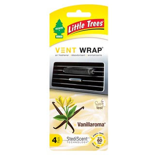 น้ำหอมปรับอากาศ Little trees Vent Wrap แบบเสียบช่องแอร์ กลิ่น Vanillaroma หอมนานกว่า 4 สัปดาห์