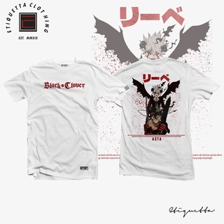 Black Clover - Asta and Liebe ฤดูร้อนแขนสั้นเสื้อยืดการ์ตูนญี่ปุ่นอะนิเมะหลวมป่าคู่รักชายและหญิงสามารถสวมใส่ได้