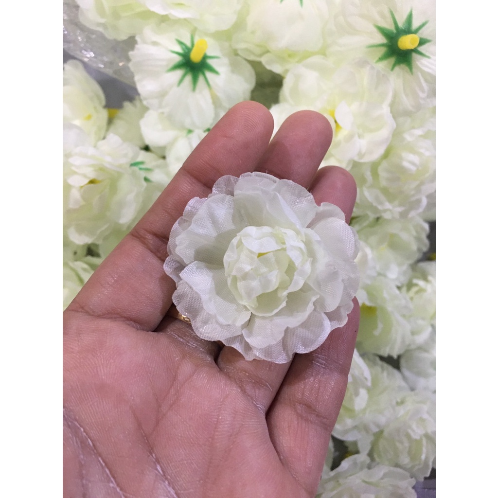 ดอกมะลิบาน ( มะลิบานสีขาวครีม1ถุง 20ดอก) ดอกมะลิบานสีขาวอมเขียว ดอกมะลิผ้า หัวดอกมะลิ