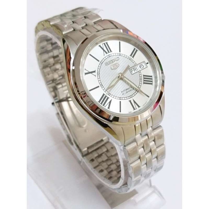 Win Watch shop นาฬิกา SEIKO 5 Automatic รุ่น SNKL29K1 สำหรับผู้ชายสายแสตนเลส หน้าปัดขาว ตัวเลขโรมันสินค้า