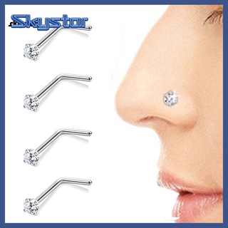 skystar Number Shaped Nose Stud Nose Body Piercing Jewelry Anti-allergy for Party