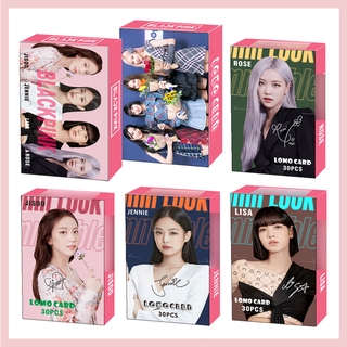 แบล็กพิงก์ Blackpink Album LOMO Card LISA ROSE JENNIE Photocard 30 ชิ้น / กล่อง