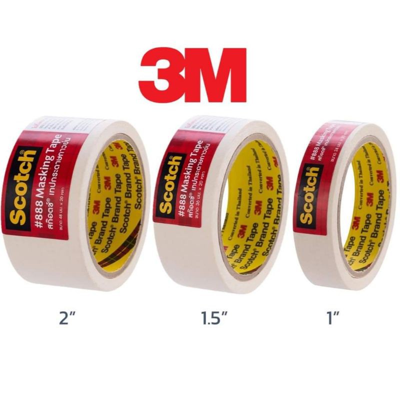 เทปกระดาษกาวย่น 3M  เบอร์ 888