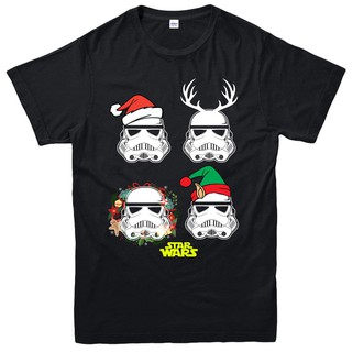 Christmas T-Shirt Stormtrooper Elf Festive Gift Adults Tee Top  Christmas Gift Black