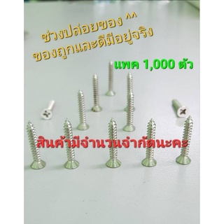 🔥🔥ปล่อยของ สกรูเกลียวปล่อย F สกรูเกลียวเหล็ก แพค1,000 ตัว