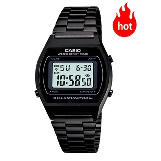 นาฬิกา Casio Retro design สายแสตนเลสสีดำ รุ่น B640WB-1A -ของแท้ 100% ประกันสินค้า1 ปีเต็ม