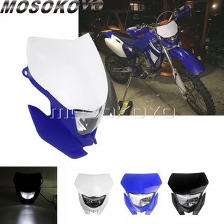 MD-ปิดถนนรถจักรยานยนต์ H4 LED ไฟหน้าสำหรับฮอนด้ายามาฮ่า TTR XT WRF YZF 125 YZ450F YZ250F สากล MX แข่ง E Nduro ไฟหน้า