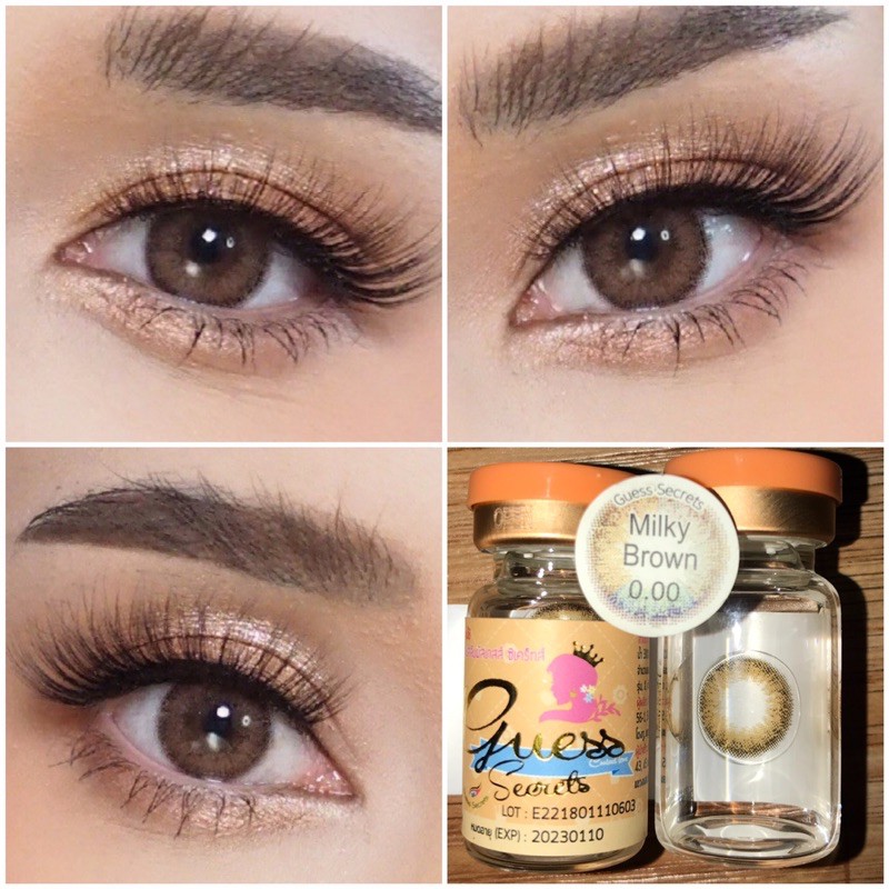 คอนแทคเลนส์ รหัส 310/milky brown  มิ้วกี้น้ำตาล EOS/ เกรทซีเคร็ท