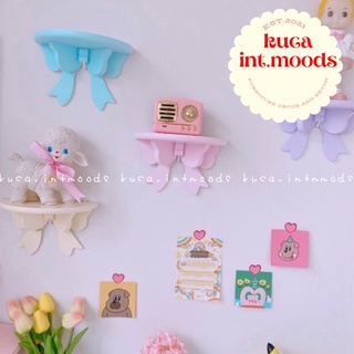 [kuca.intmoods]ชั้นติดผนังโบว์สีพาสเทล🎀ซื้อ4แถม1