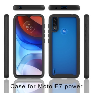 2 In 1 เคสเกราะแบบแข็งกันกระแทกสําหรับ Motorola Moto E7 E7I Power G Play (2021) G9 Plus E7 &amp; กันกระแทก
