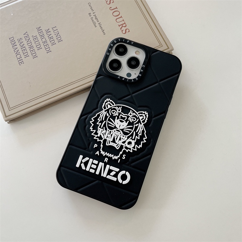Casetifg เคสโทรศัพท์ซิลิโคน TPU กันกระแทก ลายโลโก้แบรนด์หรู 3D สําหรับ iPhone 15 14 11 12 13 Pro Max
