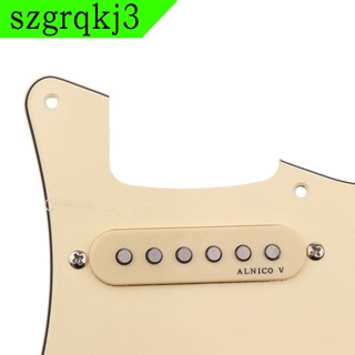 [คุณภาพสูง] แผ่น Pickguard ทองแดง 1 ชั้น 11 หลุมสําหรับกีต้าร์ไฟฟ้า Alnico V