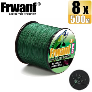 Frwanf สายเอ็นตกปลาถัก PE 500 ม. 8 เส้น 6-300LB X8