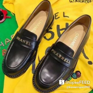 Chanel X Pharrell Womens Capsule Collection Calfskin Loafers Black