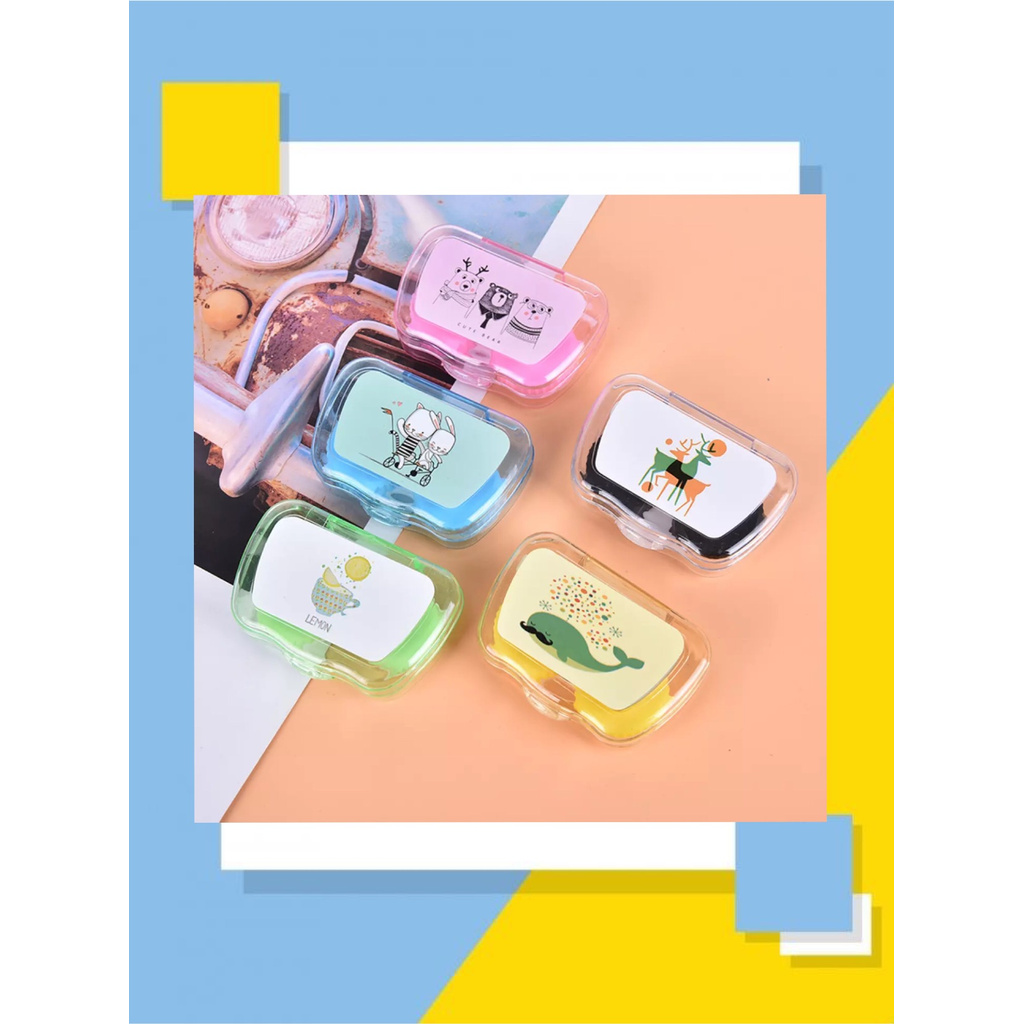 กล่องใส่คอนแทคเลนส์ ตลับใส่คอนแทคเลนส์ แบบพกพา พร้อมอุปกรณ์ Contact