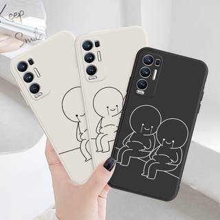 Tpa เคส สําหรับ Oppo A94 เคส Oppo Reno 5 Pro Plus 4 Pro 5K 2Z 2F Oppo F11 Pro F1 F3 Plus Minimalistic Abstract Figures Case *H095