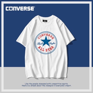 [S-5XL] Converse เสื้อยืดลําลอง แขนสั้น พิมพ์ลายไอคอน สไตล์คลาสสิก เหมาะกับฤดูร้อน สําหรับผู้ชาย และผู้หญิง เหมาะกับการเ