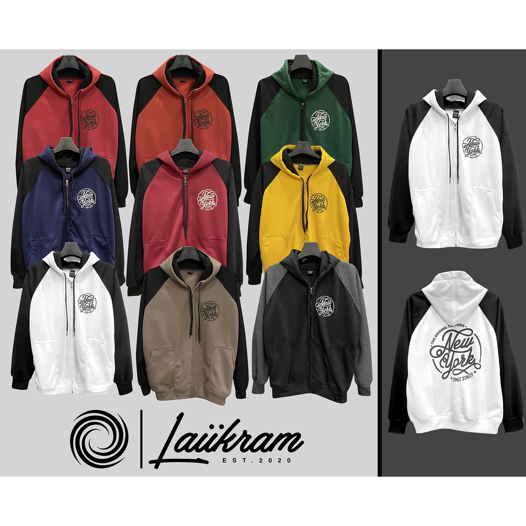 เสื้อคลุมกันหนาว เสื้อฮู้ด New York รุ่นทูโทนราคาโรงงาน - Laiikram -  Thaipick