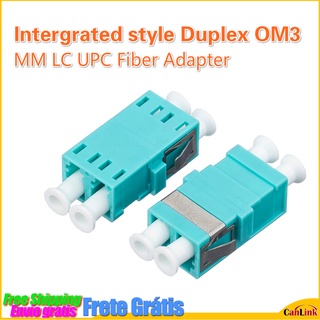 Intergrated style Duplex OM3 LC UPC Fiber Adapter MM SC Type Duplex Flange Coupling Carrier Class Fiber Optic Coupler