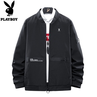 Playboy Jacket Mens Stand-up Collar Workwear Slim Jacket Trendy Men