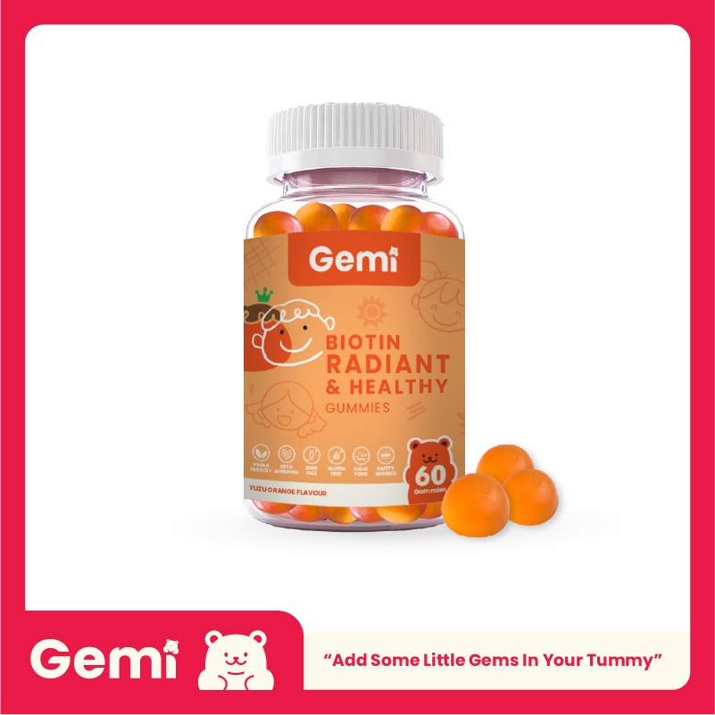 Gemi เจมมี่ ไบโอตินกัมมี่ 1 กระปุก / Gemi Biotin Gummy 1 Bottle / GemiGummi