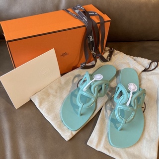 New! Hermes Egerie Sandal Vert Embrun Size39