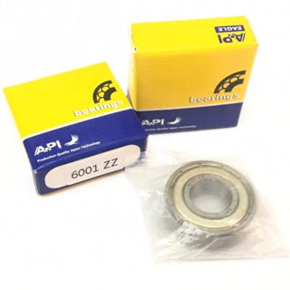 API Bearing 6001 ZZ ตลับลูกปืน เม็ดกลมร่องลึก คุณภาพเยี่ยม มาตรฐาน DGBB