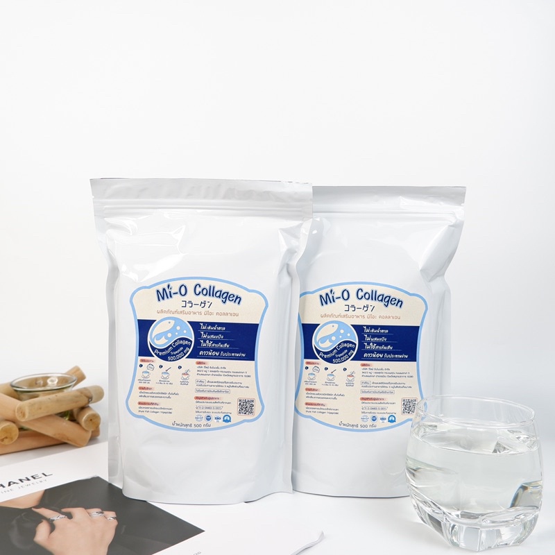แถมช้อนฟรี❤️คอลลาเจนเพียวไตรเปปไทด์ 100 % (500กรัม x2)Mi-O Collagen Tripeptide บำรุงกระดูก บำรุงผิว 
