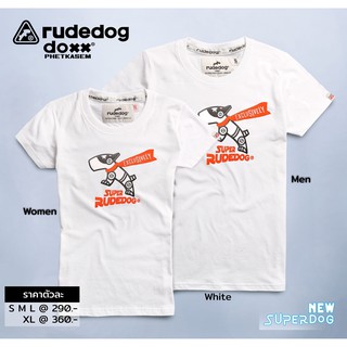 เสื้อยืดแขนสั้น rudedog NewSuperdog สีขาว