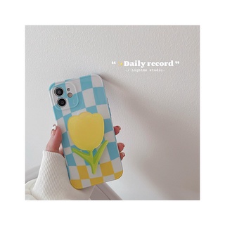 เคสไอโฟน ไอโฟน 13 เคสนิ่ม พร้อมส่งจากไทย 11 12 13 X MAX XR  7+ 8PLUS ไอริงtulipเหลือง TPU-S1158