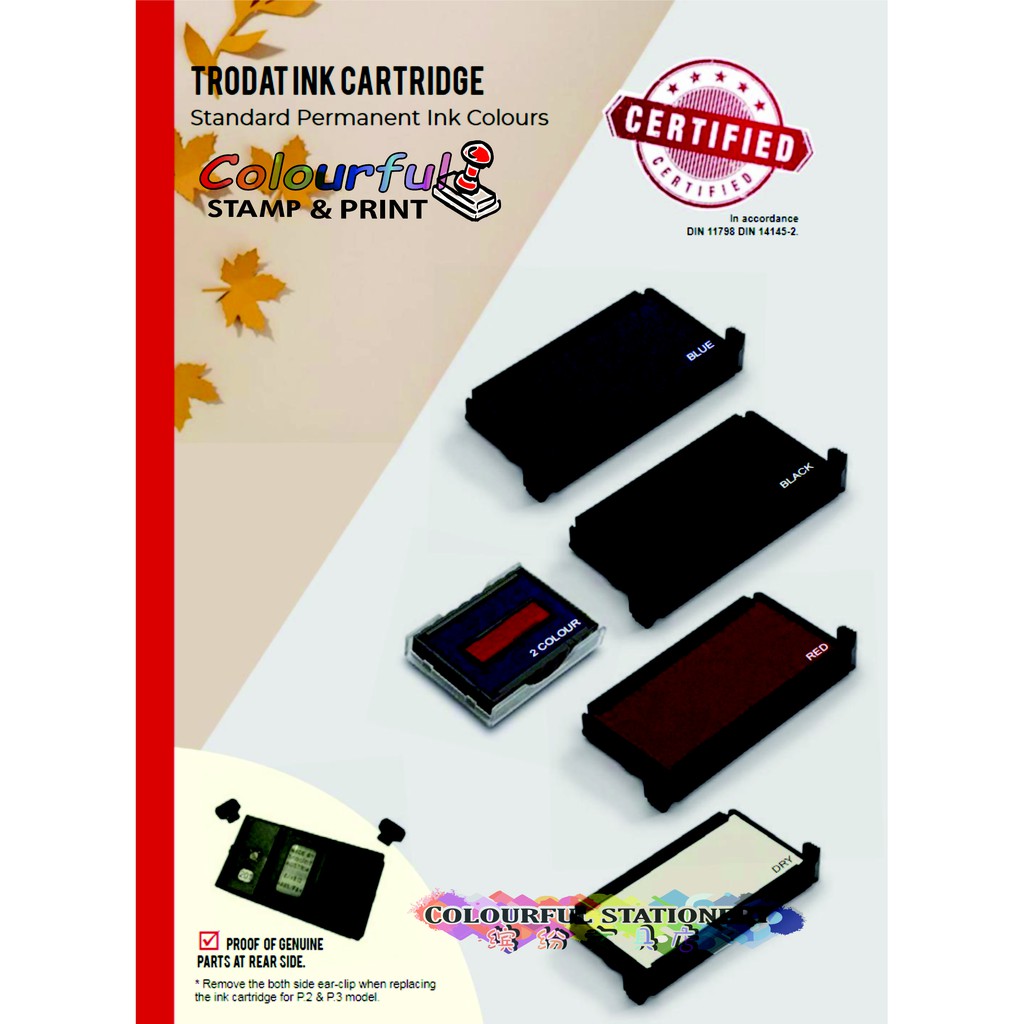 Trodat Self-Inked Ink Cartridge ( Ink Pad )