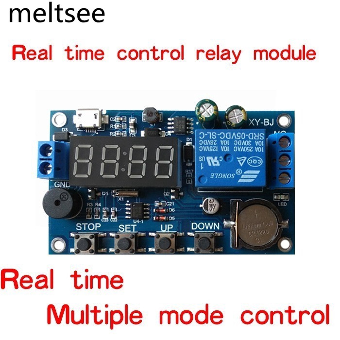 dc 5 v led โมดูลสวิทช์ควบคุมเวลาดิจิตอล real - time relay 12v 24v 48v 60v LED Digital Real-time Relay Module Clock Control Switch Delay Timer Controller Board