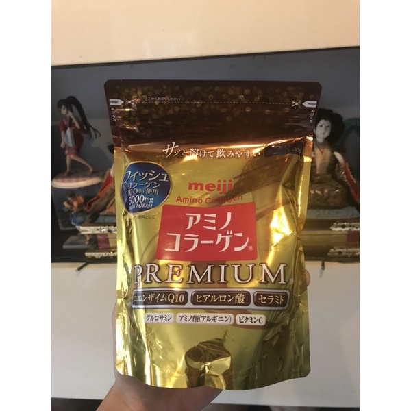 Meiji Amino Collagen +CoQ10&amp;Rice Germ Extract 196g 28 วัน คอลลาเจนเมจิ premium หมดอายุเดือน 6 ปี 2023