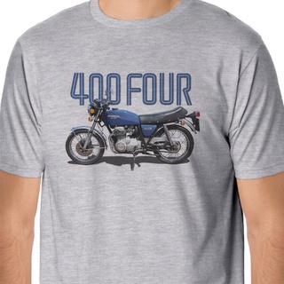 เสื้อยืดแขนสั้น พิมพ์ลายรถจักรยานยนต์ 400 Four Motorcycle แฟชั่นคลาสสิก สไตล์เรโทร สําหรับผู้ชายSize S-5XL