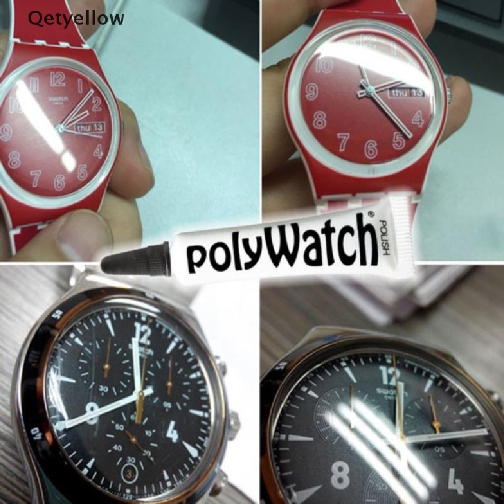 Qetyellow Polywatch ที่ขูดขีดข่วนนาฬิกาข้อมือ พลาสติก อะคริลิค คริสตัล

