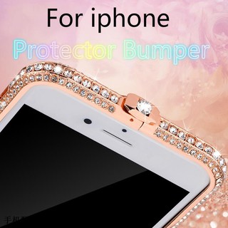 IPhone 11 Pro Max Xs XR 8 7 6 6s Plus Luxury Bling Metal Crystal Rhinestone Bumper Case Glitter Diamond Frame