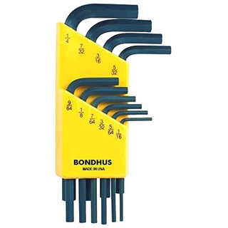 ชุดประแจหกเหลี่ยมตัวแอล แบบสั้น สีดำ BONDHUS 12238 ProGuard Hex L-Wrench Set  บอนด์ฮัส