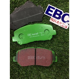 ผ้าเบรคหน้าebc green stuff สำหรับmazda2 ford fiesta 2009-2013